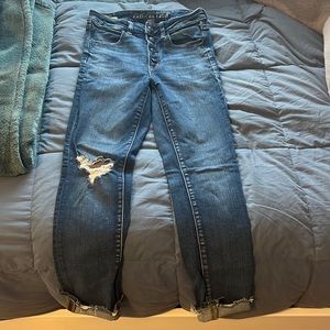 american eagle high rise jegging crop size 6